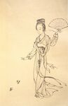 工笔白描人物