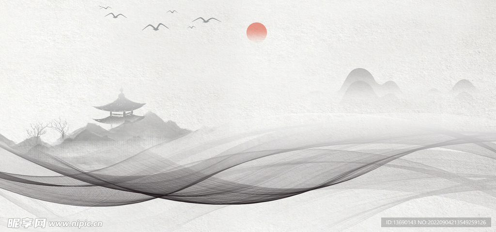 水墨插画           