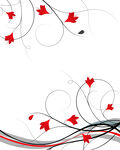 红百合花纹图案