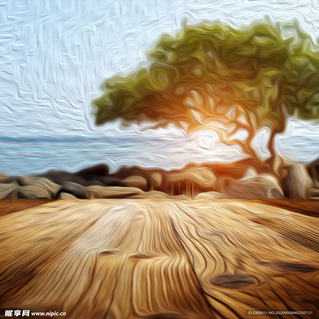 油画树