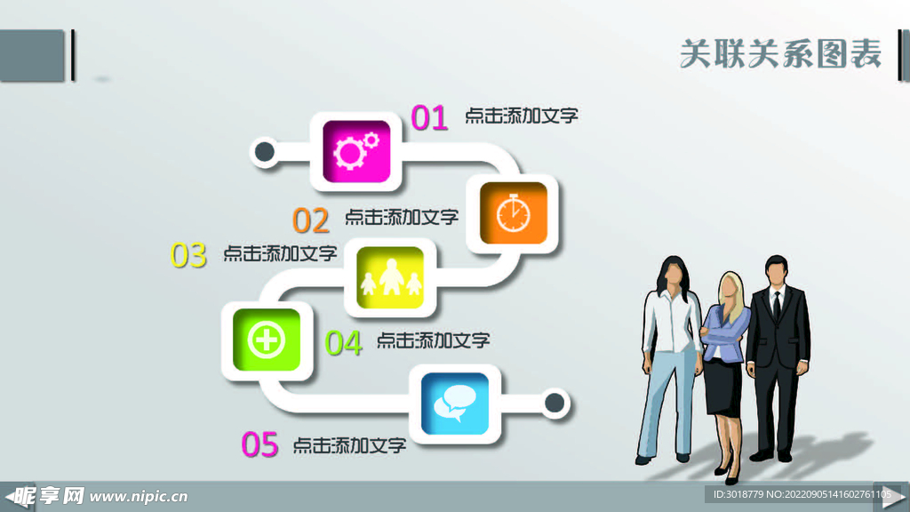 扁平化图表 