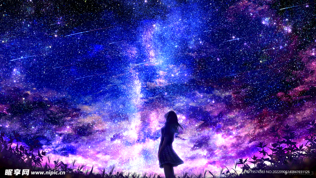 天空下的女孩