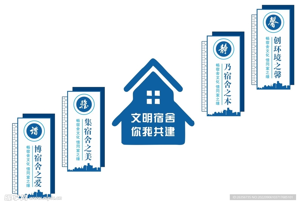 宿舍楼梯文化形象墙