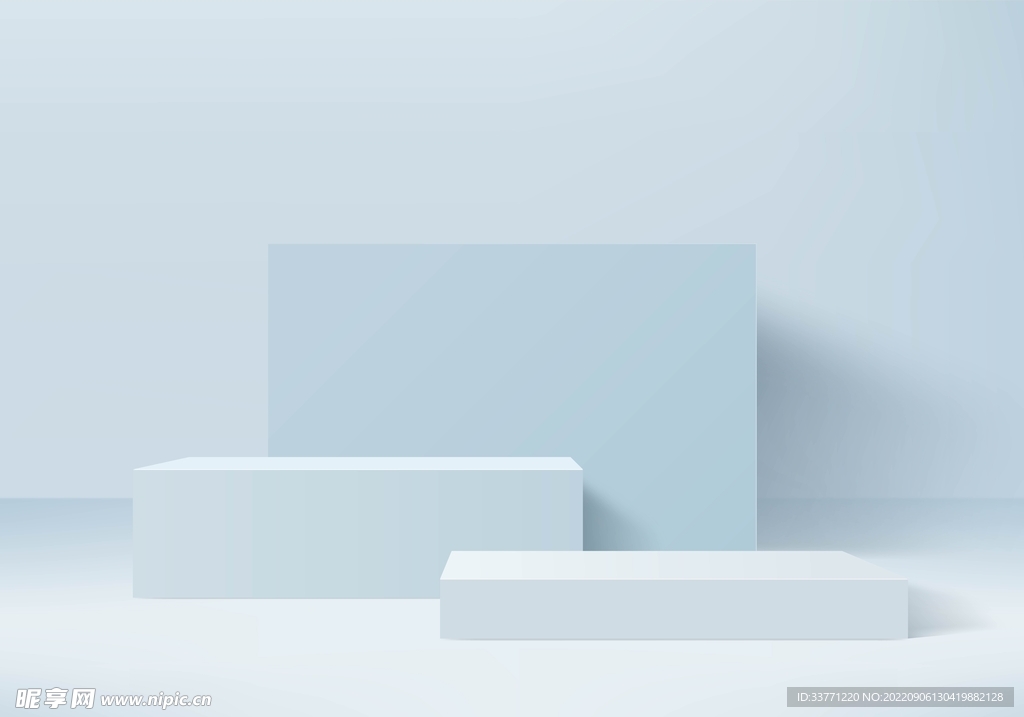 清新蓝色几何背景