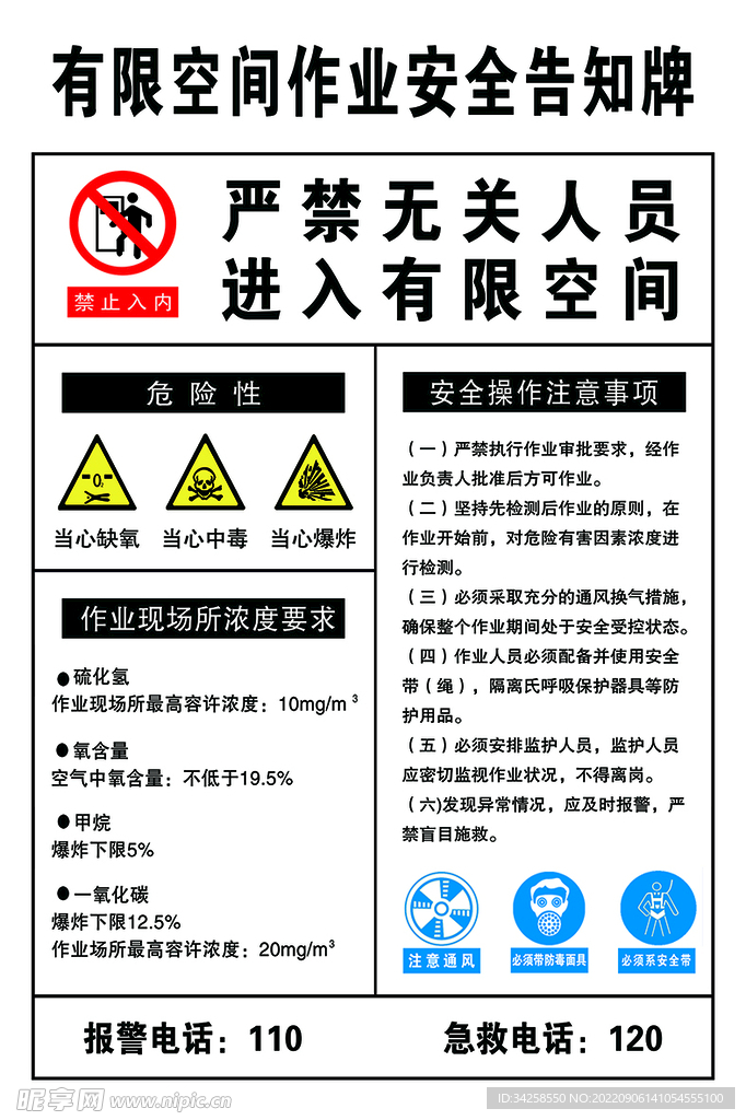 安全 告知牌