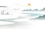 山水远山画