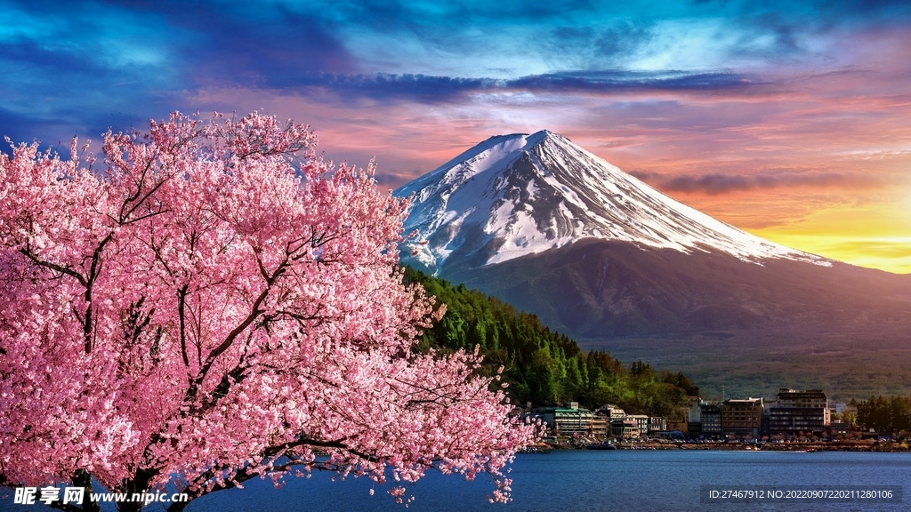 日本富士山风景名胜照片