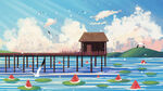 小清新简约创意海报图片