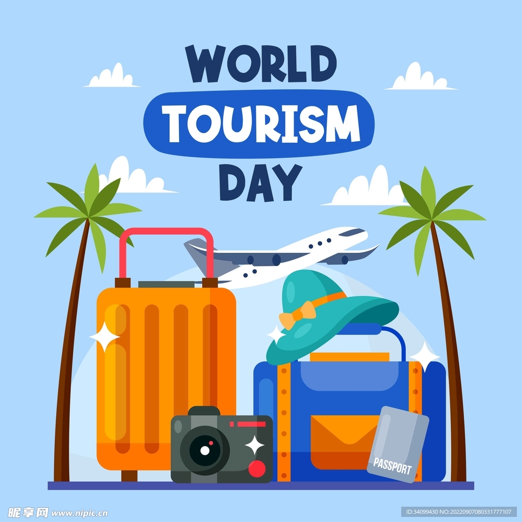 ai矢量国际旅游日