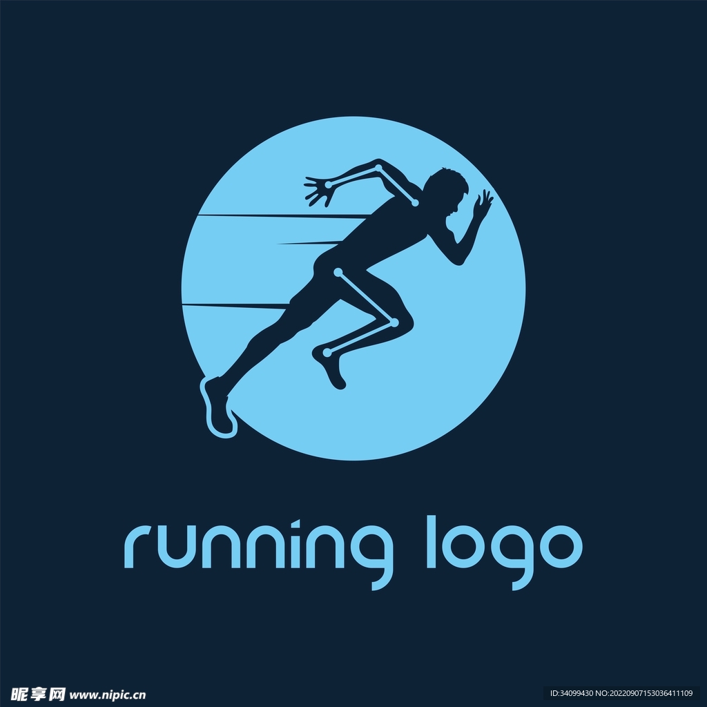 跑步图标logo