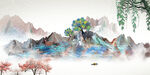 水墨山水画图 