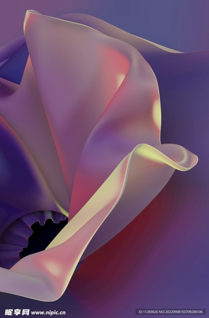 3D曲面波浪艺术背景