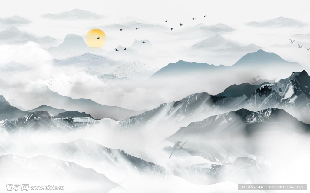 水墨山水画 