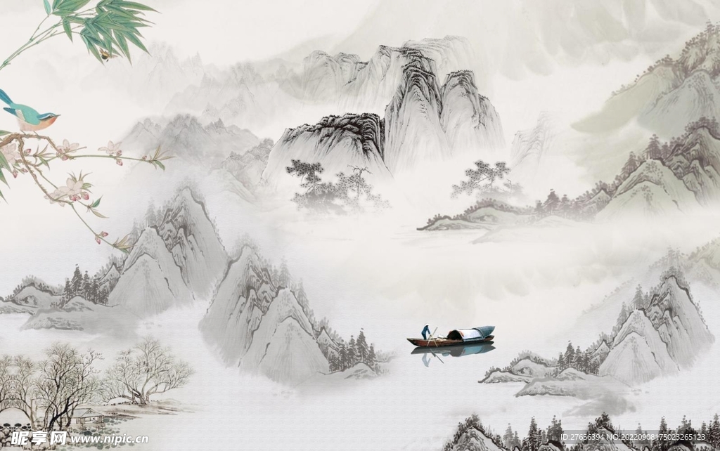 水墨山水画 