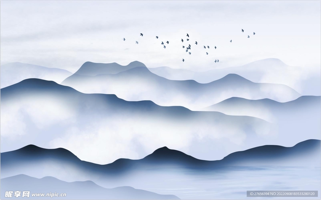 水墨山水画 