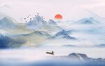 水墨山水画 