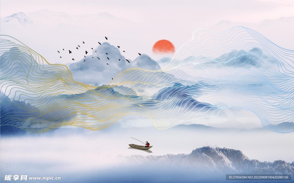 水墨山水画 