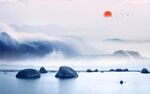 水墨山水画 