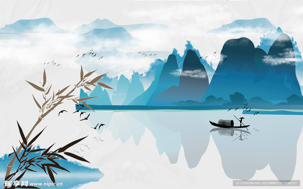 水墨山水画