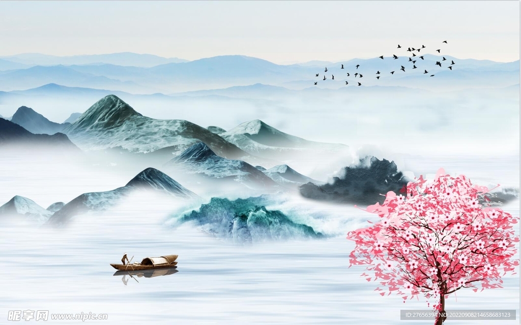 水墨山水画 