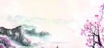浪漫桃花节海报背景
