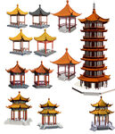 古建凉亭素材