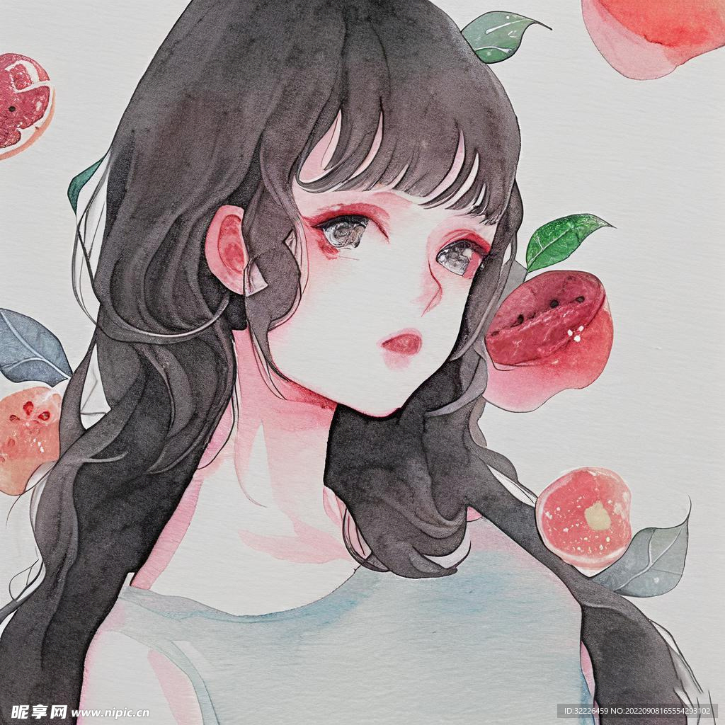 万物皆可拟人，日本画师将水果娘化了，我最喜欢草莓小姐_模样