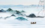 水墨山水画 