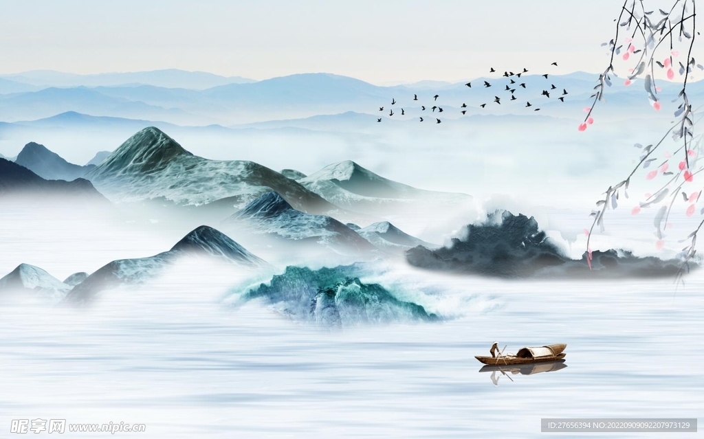 水墨山水画 