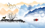 水墨山水画 