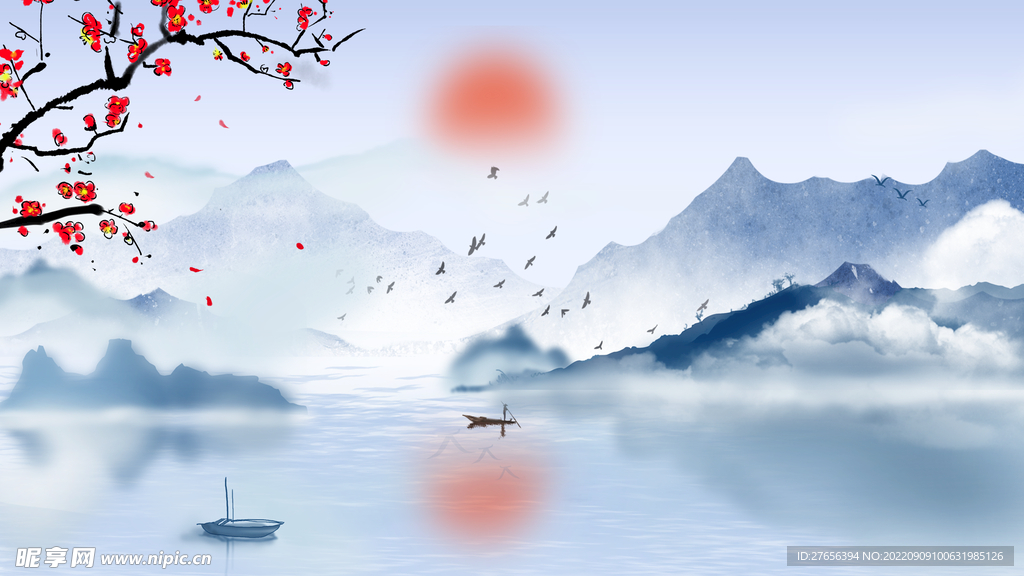 水墨山水画