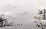 水墨山水画 