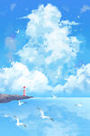  小清新简约创意海报图片