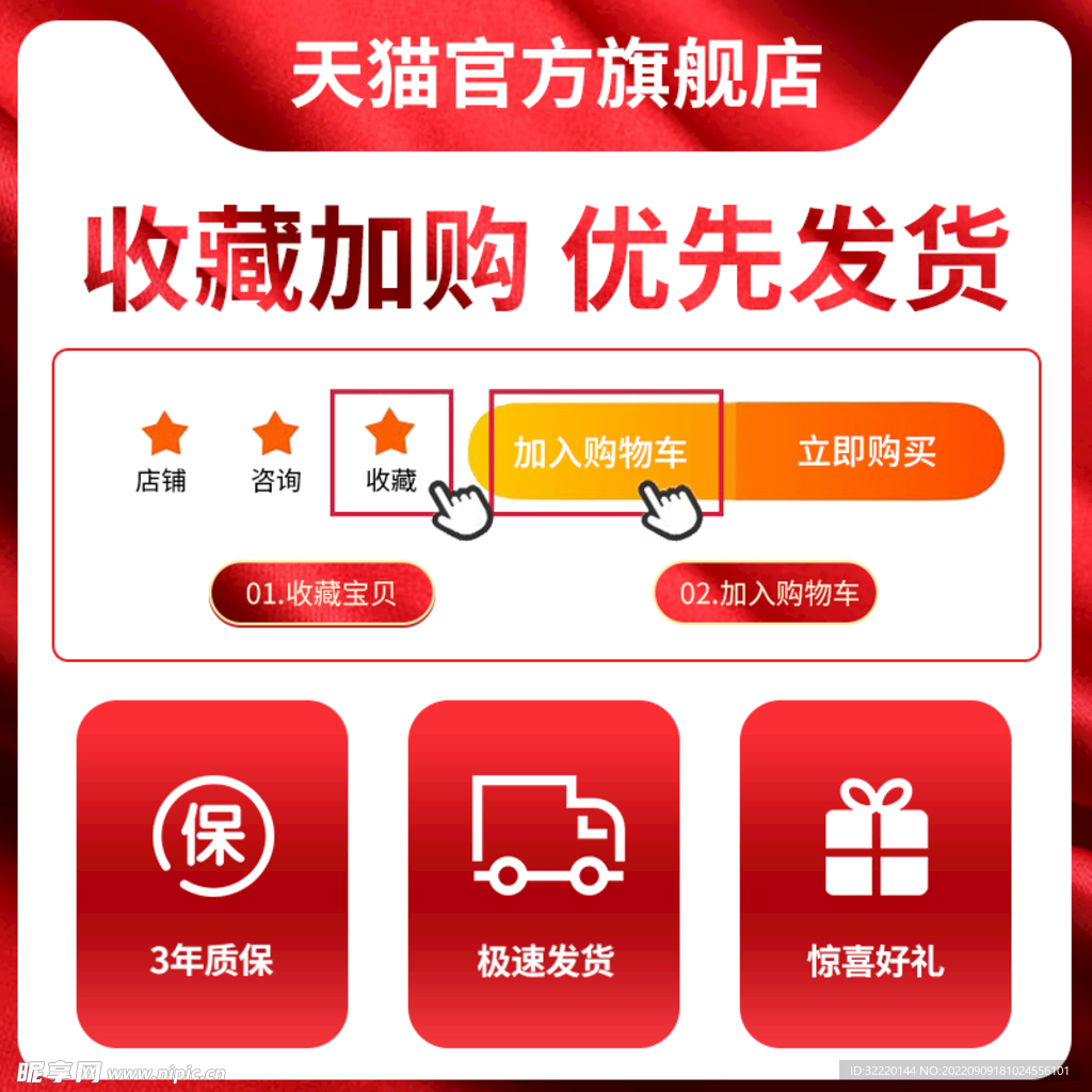 收藏加购 详情页面活动图