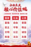 党建核心价值观海报展板