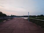 湿地公园观光步道的黄昏