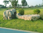 公园景观石图片