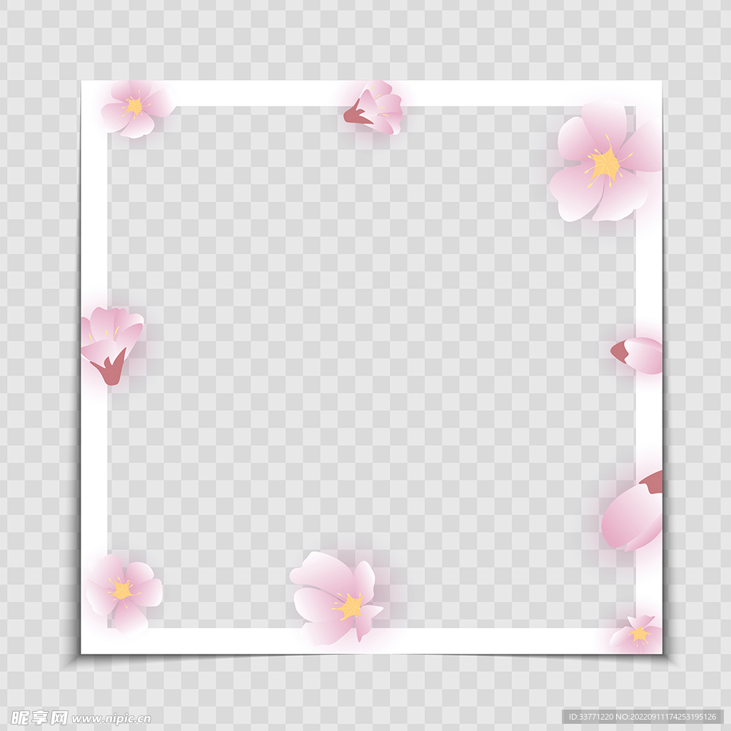 桃花边框