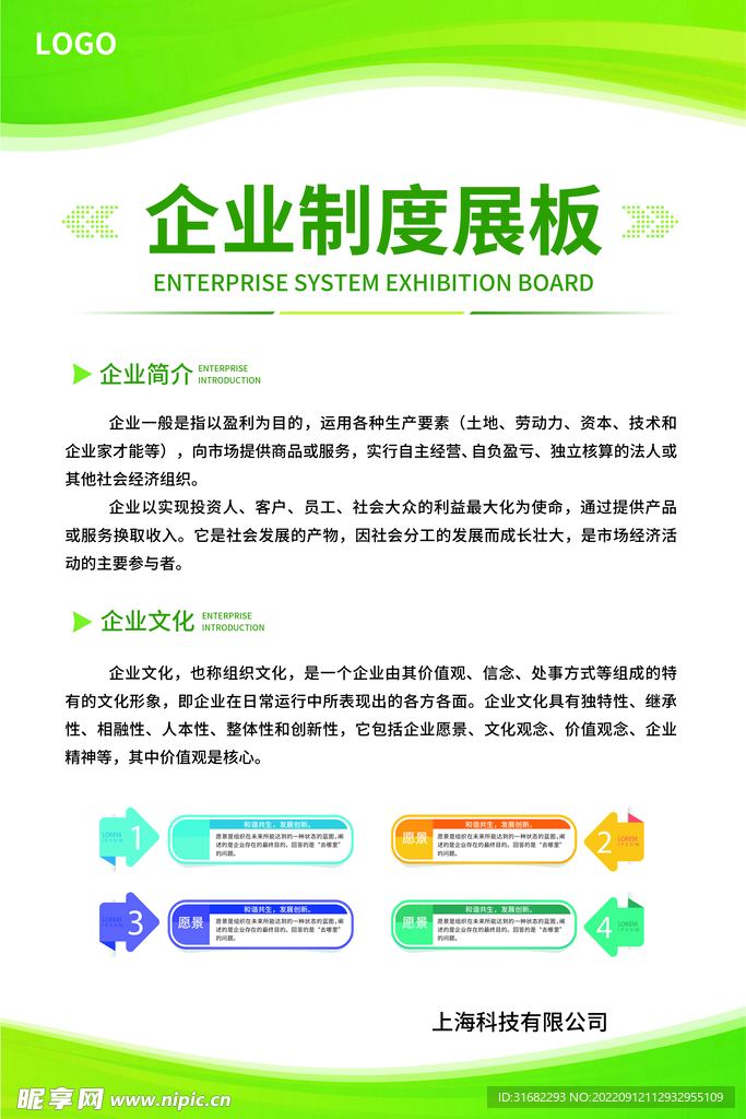 企业制度展板 