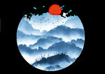 水墨山水背景