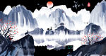 水墨山水背景