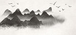 水墨山水背景 
