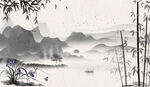 水墨山水背景 