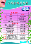 牙科价格表图片