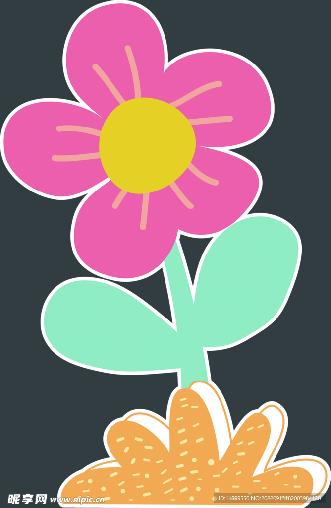 卡通花