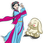 嫦娥古风古装中国风中秋节小白兔