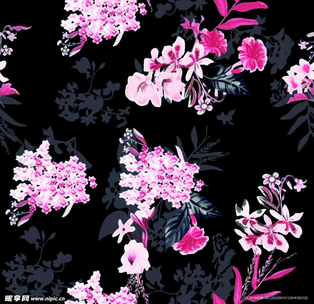 水彩花