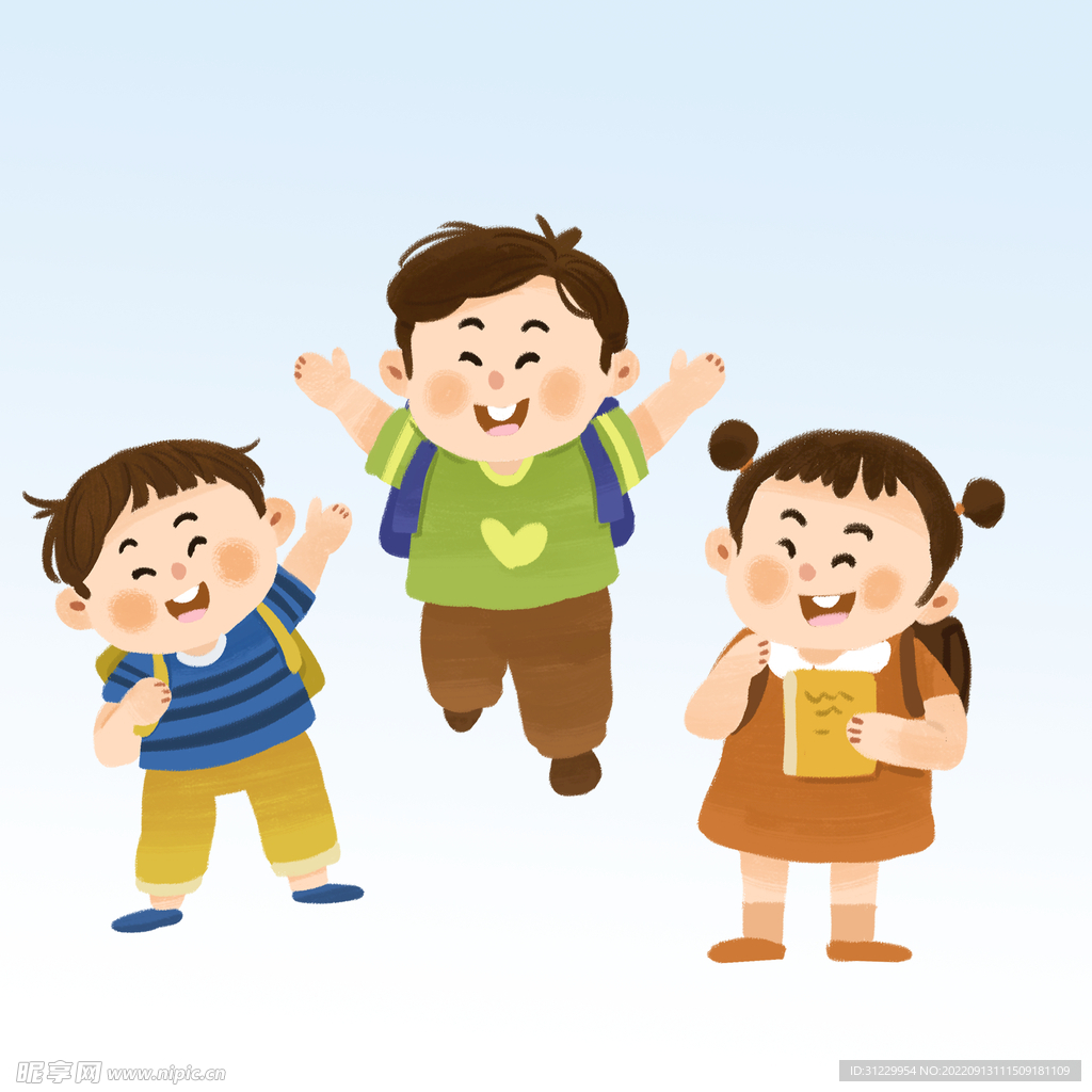  学生上学 