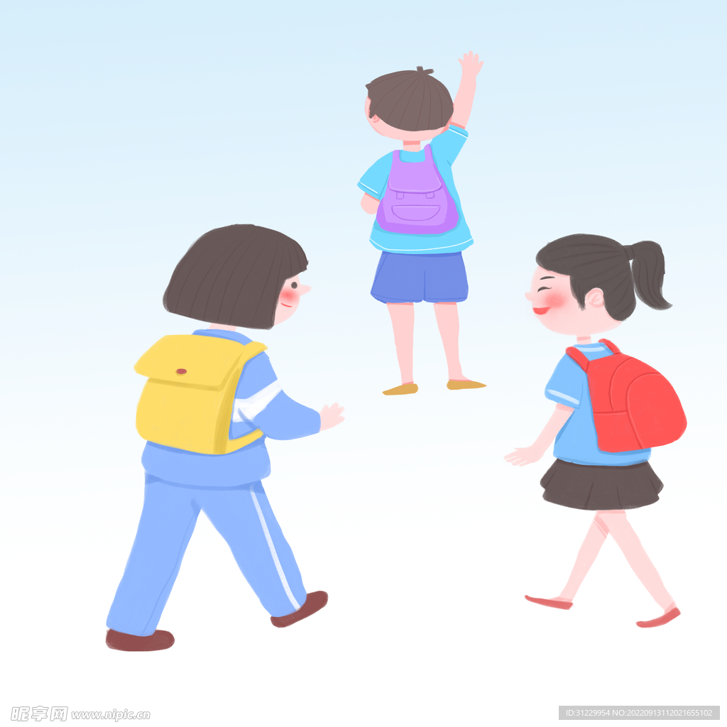  学生开学 