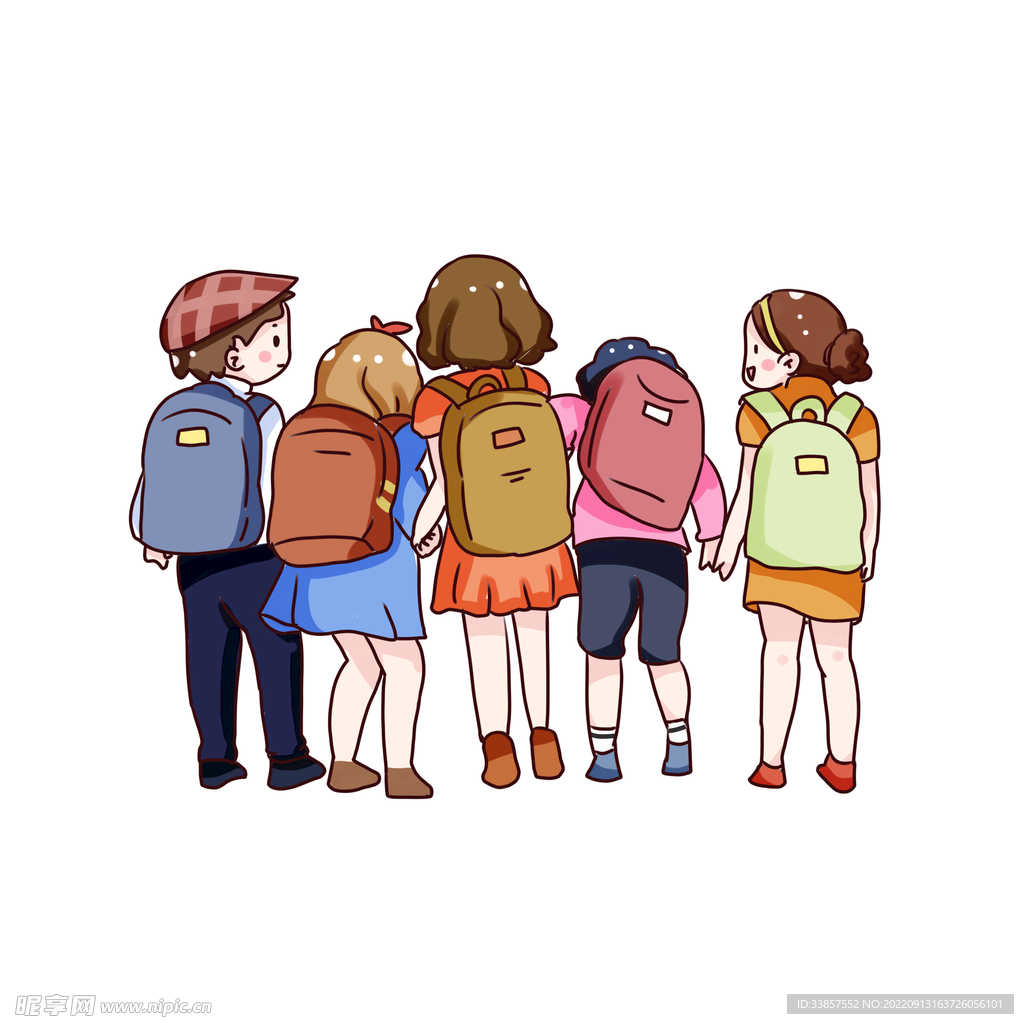 卡通学生素材         